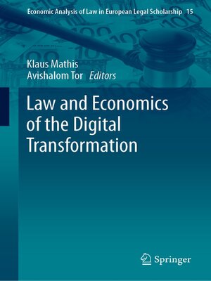 cover image of Law and Economics of the Digital Transformation